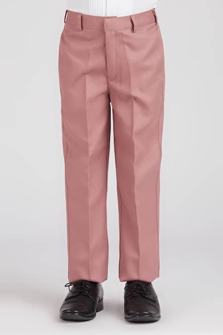 Petite Pomme Pink Polyester, Cotton Satin Solid 5 Pcs Suit Set at Aza Fashions Petite Pomme_Pink Polyester, Cotton Satin Solid 5 Pcs Suit Set _at_Aza_Fashions