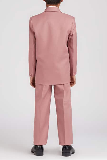 Shop Petite Pomme Pink Polyester, Cotton Satin Solid 5 Pcs Suit Set at Aza Fashions Shop_Petite Pomme_Pink Polyester, Cotton Satin Solid 5 Pcs Suit Set _at_Aza_Fashions