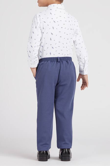 Shop_Petite Pomme_White Cotton Satin, Polyester Kids Island Suit Set _Online_at_Aza_Fashions