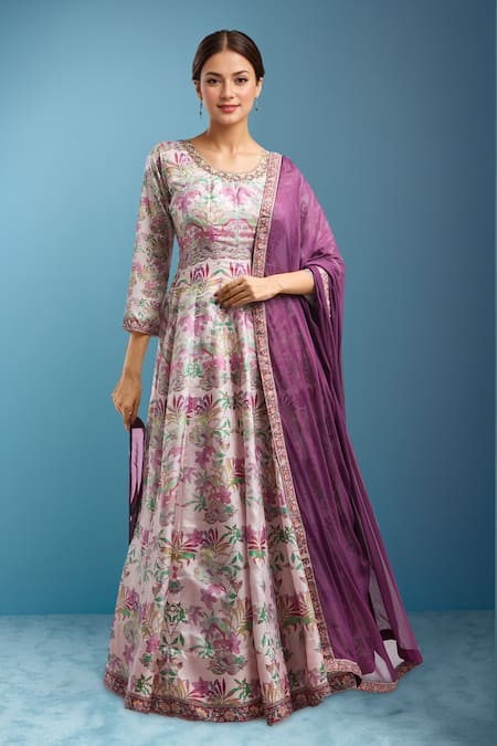 Samyukta Singhania Digital Print Anarkali With Dupatta 
