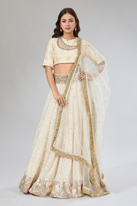 Payal Singhal Floral Embroidered Lehenga Set 