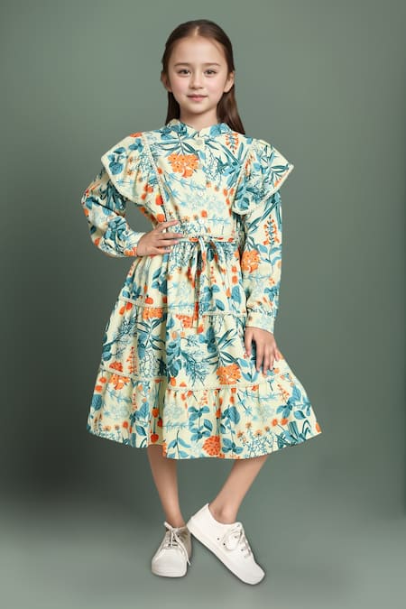 Samyukta Singhania Floral Print Cotton Fit And Flare Dress 