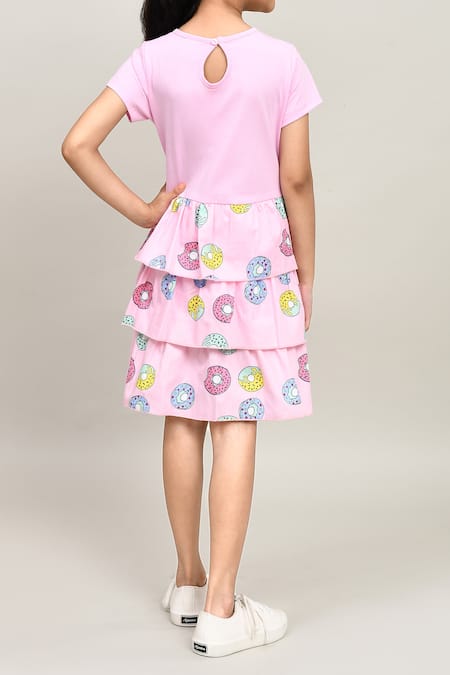 Petite Pomme Light Pink AOP Baby Girls Dress 