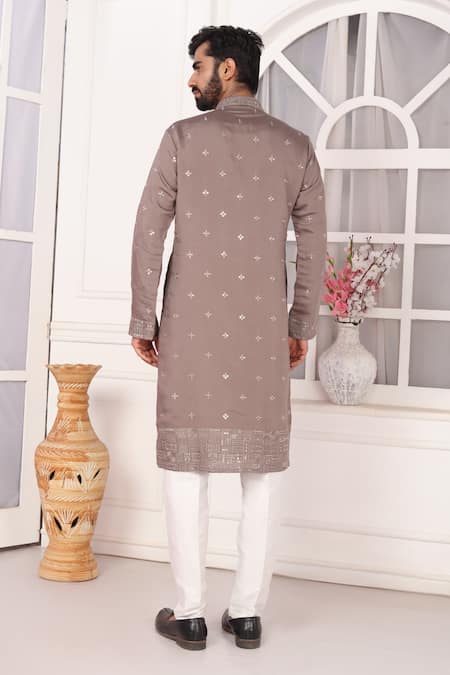 Arihant Rai Sinha Embroidered Art Silk Kurta Set 