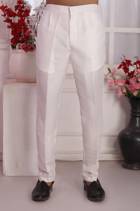 Buy_Arihant Rai Sinha_Gray Silk Embroidery Art Kurta Set 