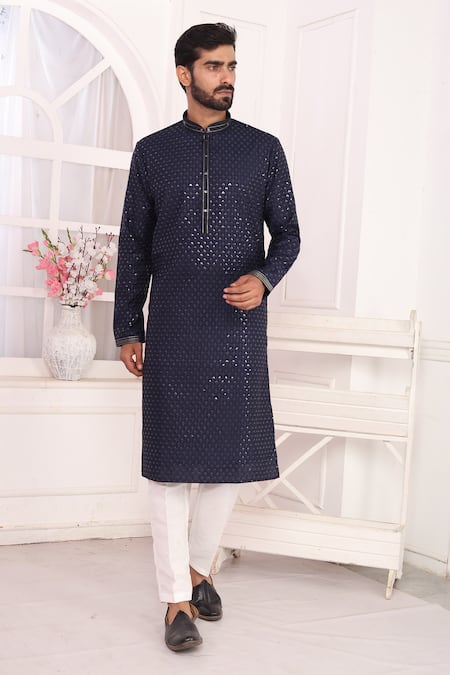 Arihant Rai Sinha Embroidered Art Silk Straight Kurta 