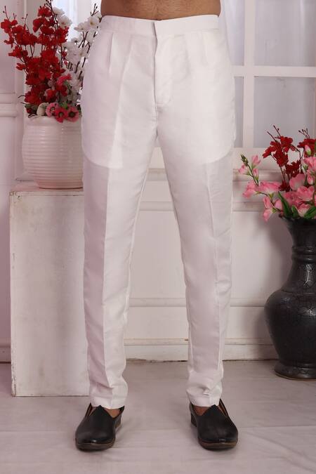 Buy_Arihant Rai Sinha_Beige Silk Embroidery Kurta Set With Aligadhi Pant _Online_at_Aza_Fashions