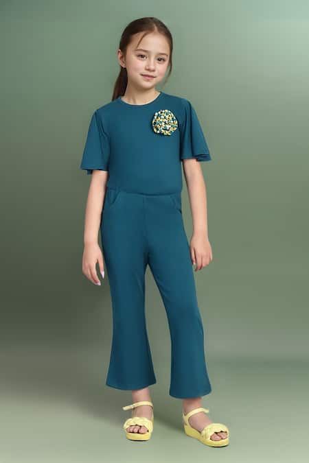 Petite Pomme Flared Sleeve Jumpsuit 