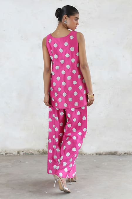 Saksham & Neharicka Hand Embroidered Cotton Silk Tunic 