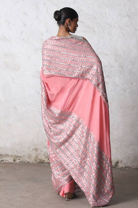 Saksham & Neharicka Embroidered Bengal Cotton Silk Saree 