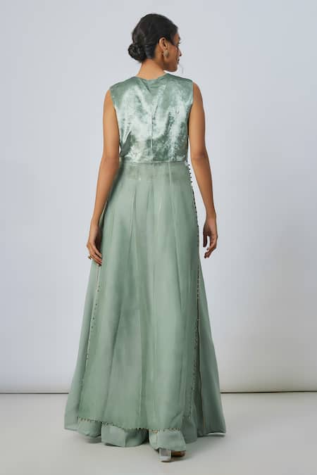 Payal Singhal High Low Embroidered Choli & Sharara Set 