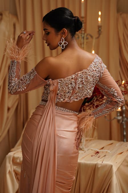 Jade By Ashima Clara Drape Saree Set 