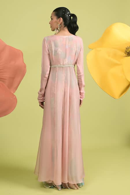 Rishi And Vibhuti Dusky Bloom Anarkali Set 