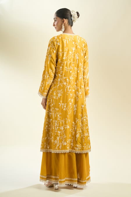 Anushree Reddy Aari Embroidered Kurta Sharara Set 