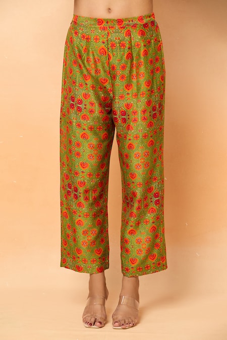 Buy_Debyani + CO_Pink Sequins, Zari, Embroidery Open Neck Thread Kurta Set 