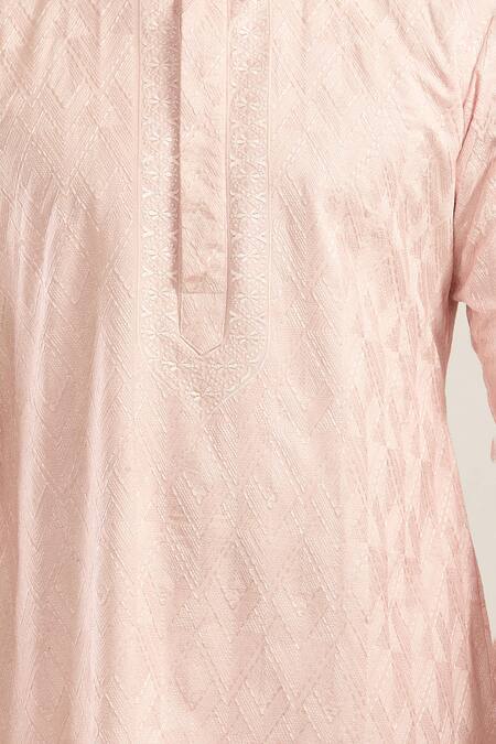 Buy Rng Safawala Pink Embroidery Ombre Chikankari Kurta Set Online at Aza Fashions Buy_Rng Safawala_Pink Embroidery Ombre Chikankari Kurta Set_Online_at_Aza_Fashions