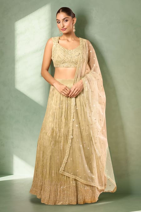 Samyukta Singhania Floral Butta Embroidered Lehenga Set 