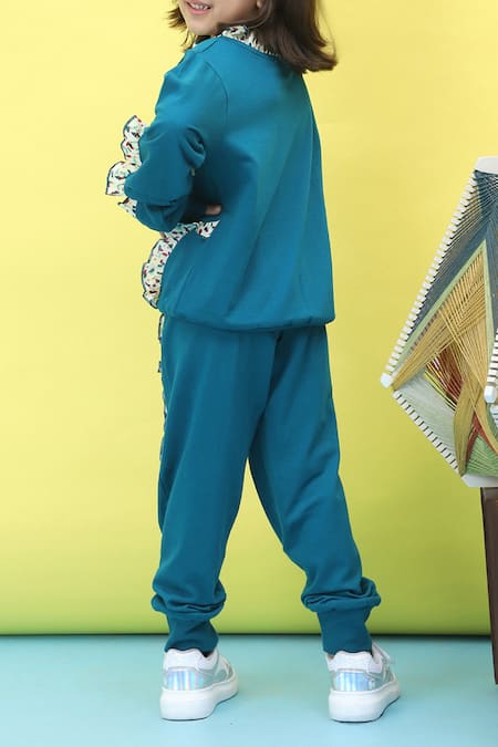 Petite Pomme Frill Detail Top & Jogger Set 