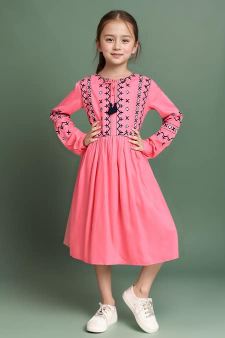 Samyukta Singhania Fit And Flare Dress With Embroidery 