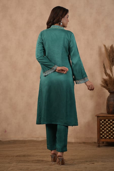 Masoomm Ombre Green Kurta Set With Dupatta 