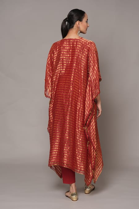 Joy Mitra Hand Embroidered Kaftan Set 