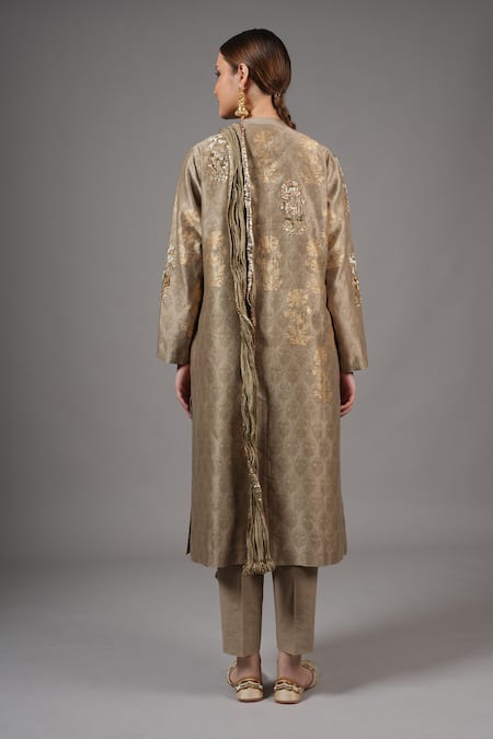 Joy Mitra Sandrift Hand Embroidery Kurta Set 