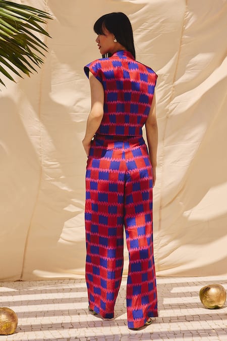 ZiP by Payal & Zinal Multi Patterned Co-ord Vest & Pants Set 