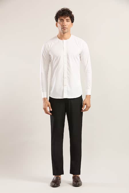 Buy_Bohame_Black Pleated Sherwani Pant Set 
