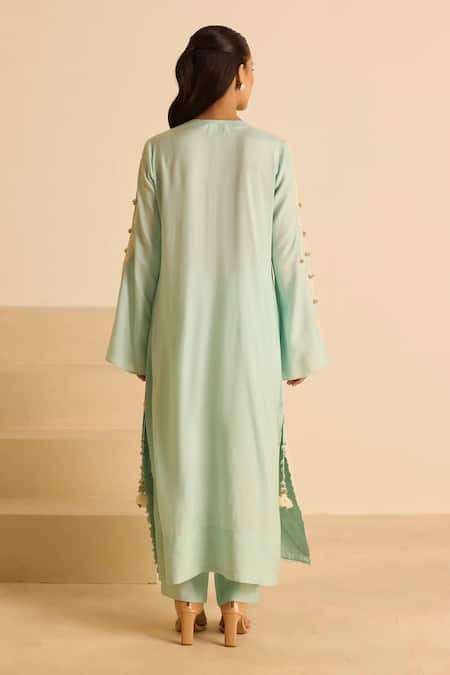 Inej Sky Blue Dori Embroidered Kurta Set 