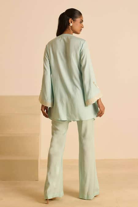 Inej Sky Blue Embroidered Kurta Set 