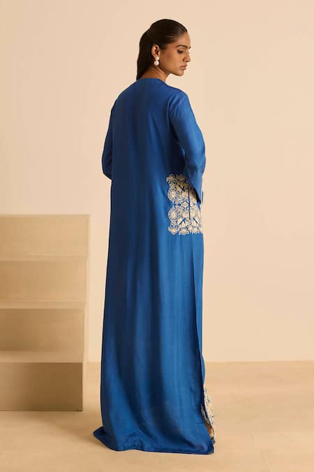 Inej Blue Straight Cut Maxi Dress 