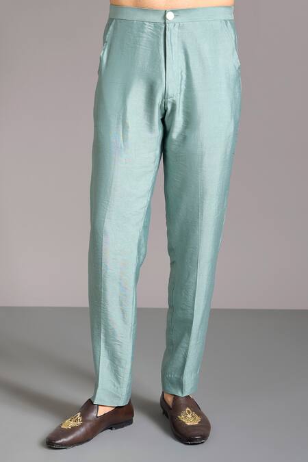 Rabani & Rakha Aqua Cotton Sequins Embroidered Kurta Set Online at Aza Fashions Rabani & Rakha_Aqua Cotton Sequins Embroidered Kurta Set _Online_at_Aza_Fashions