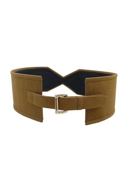 Trov Structured Suede Brown Ezra Belt 