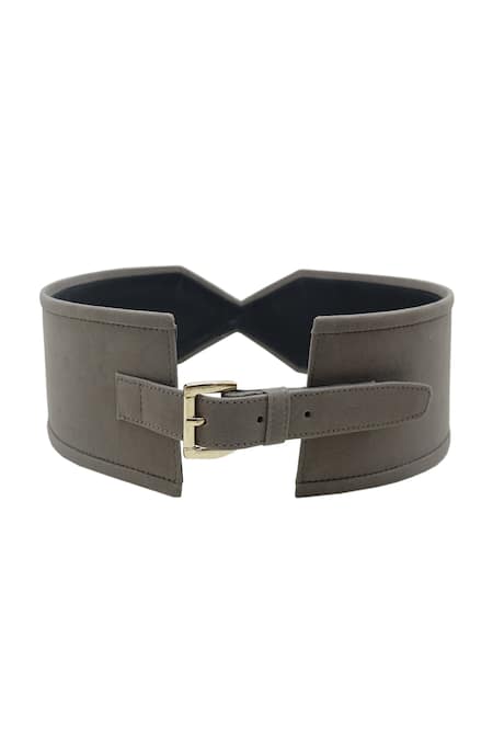 Trov Structured Suede Grey Ezra Belt 