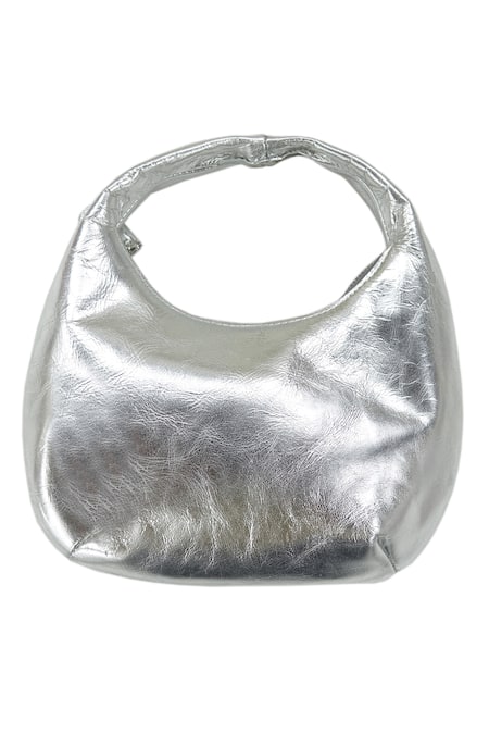 Shop_Trov_Silver Zain Mini Hobo Bag _at_Aza_Fashions
