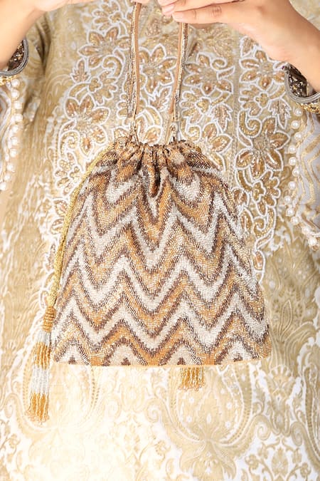 Adora By Ankita Metallic Mirage Potli Bag 