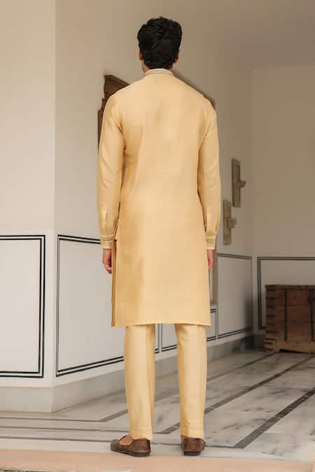 Label Niti Bothra Beige Floral Embroidered Kurta Set 