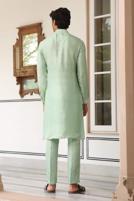 Label Niti Bothra Criss Cross Embroidered Kurta Set 