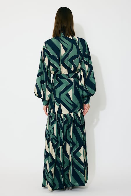 Koai Patterned Muslin Cotton Silk Shirt 