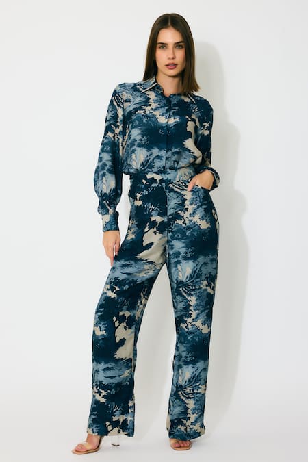 KoAi Toile Print Blue Pants 