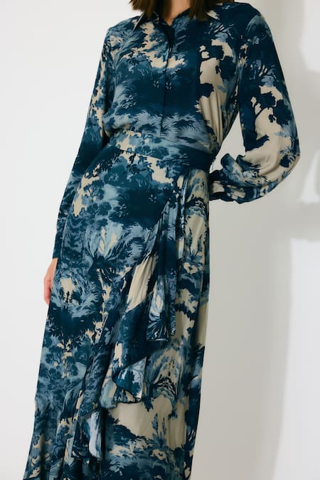 Buy_Koai_Multi Color Muslin, Silk Toile Print Wrap Skirt 