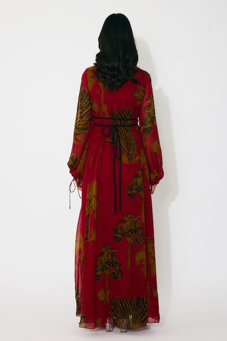 Koai Floral Long Shirt Dress 