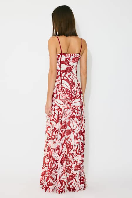 Koai Floral Print Off White Maxi Dress 