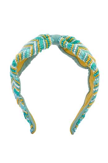 Buy Nazaakat By Samara Singh Green Beads Chevron Pattern Hairband Online at Aza Fashions Buy_Nazaakat By Samara Singh_Green Beads Chevron Pattern Hairband _Online_at_Aza_Fashions