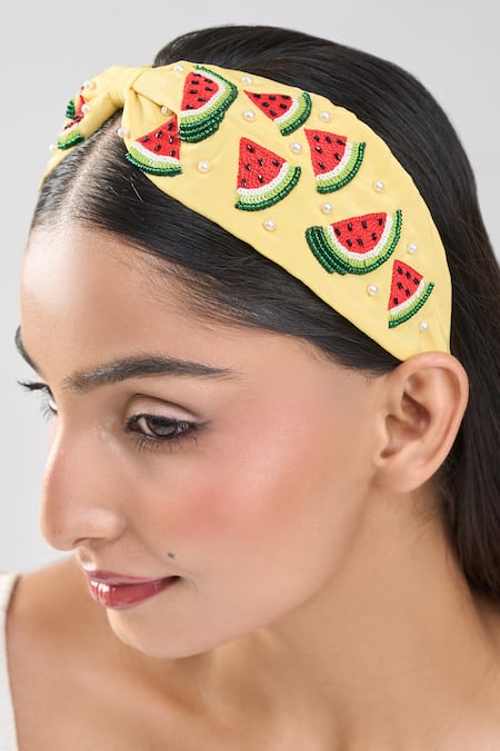 Samyukta Singhania Watermelon Embroidered Hairband 