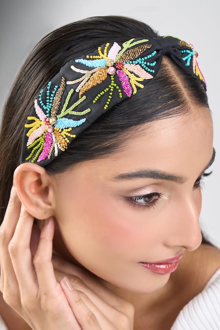 Samyukta Singhania Colorful Hand Embroidered Hairband 