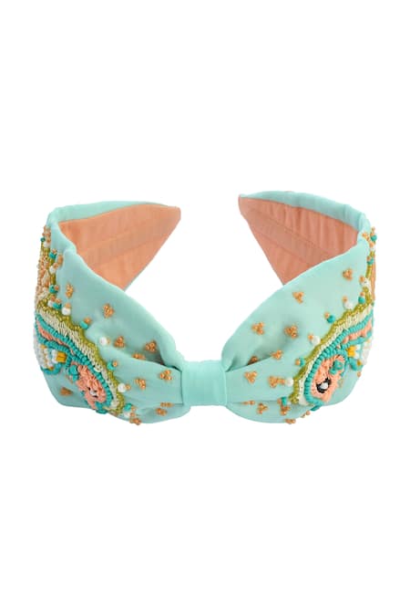 Nazaakat By Samara Singh Hand Embroidered Seahorse Hairband 