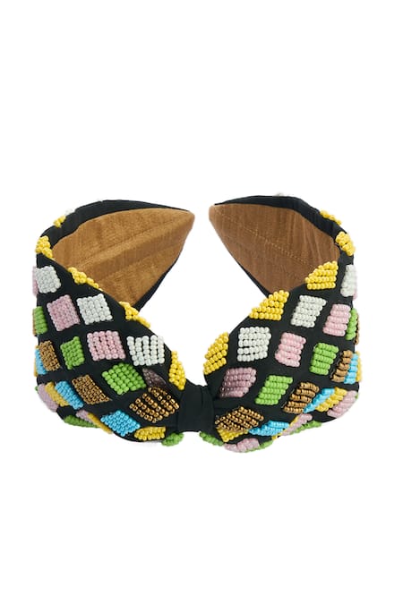 Nazaakat By Samara Singh Colorful Hand Embroidered Hairband 