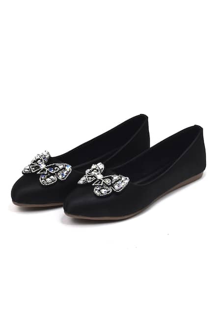 Yassio Butterfly Embellished Ballerinas 