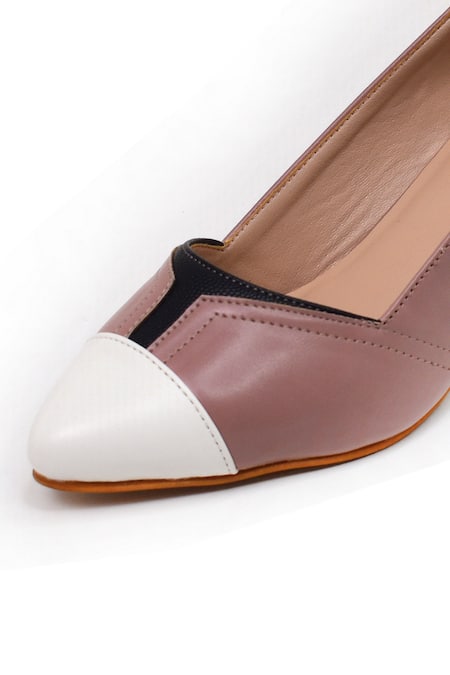 Buy_Yassio_Pink Two-tone Vegan Pumps 